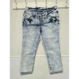 Women's Short Sexy Series 31‎ Jeans Capris Blue White Size 11